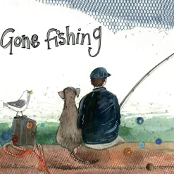 Alex Clark Coaster - Gone Fishing