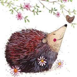 Alex Clark Coaster - Hedgehog & Flowers