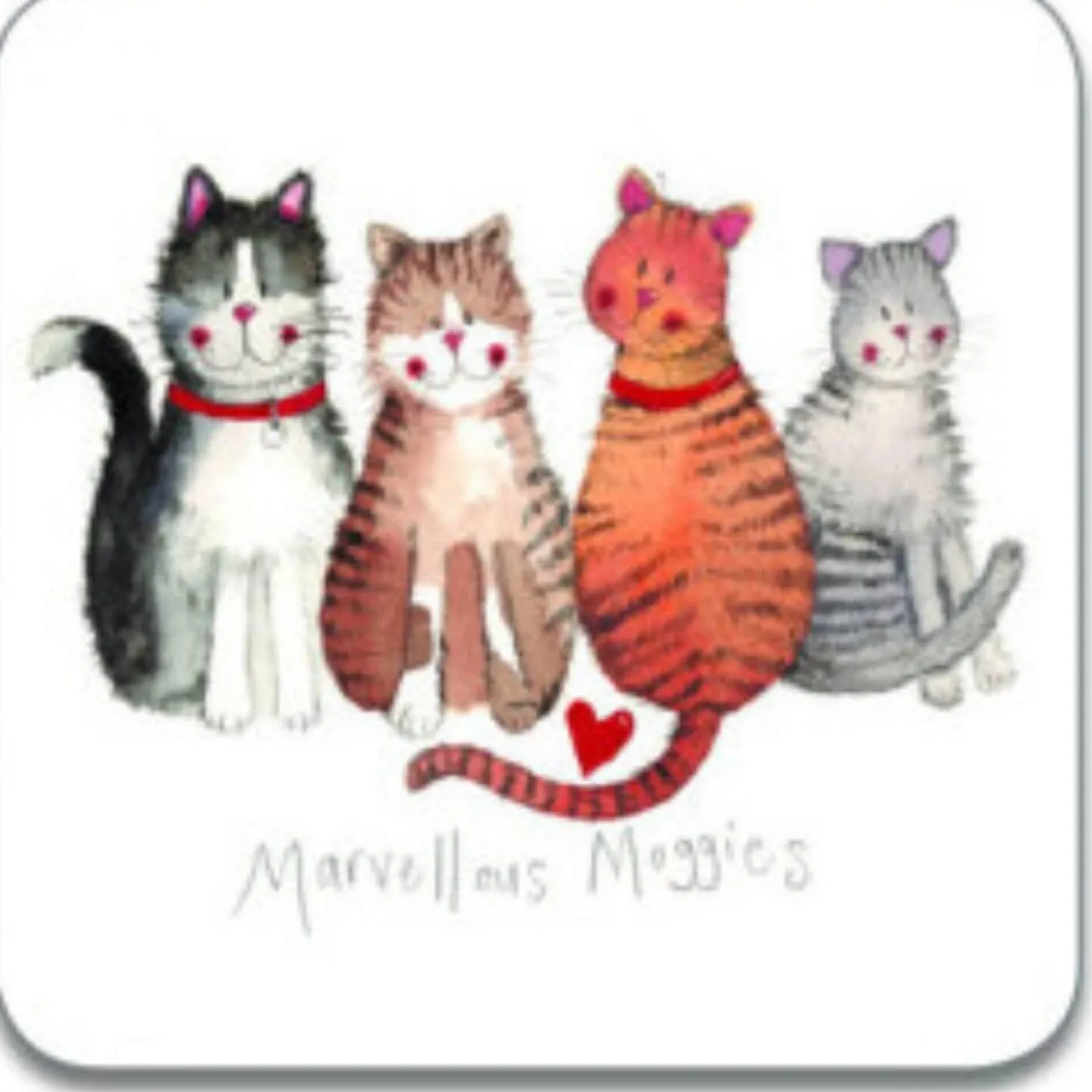 Alex Clark Coaster - Marvellous Moggies