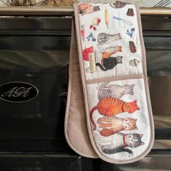 Alex Clark 100% Cotton Double Oven Gloves - Cats And Cakes
