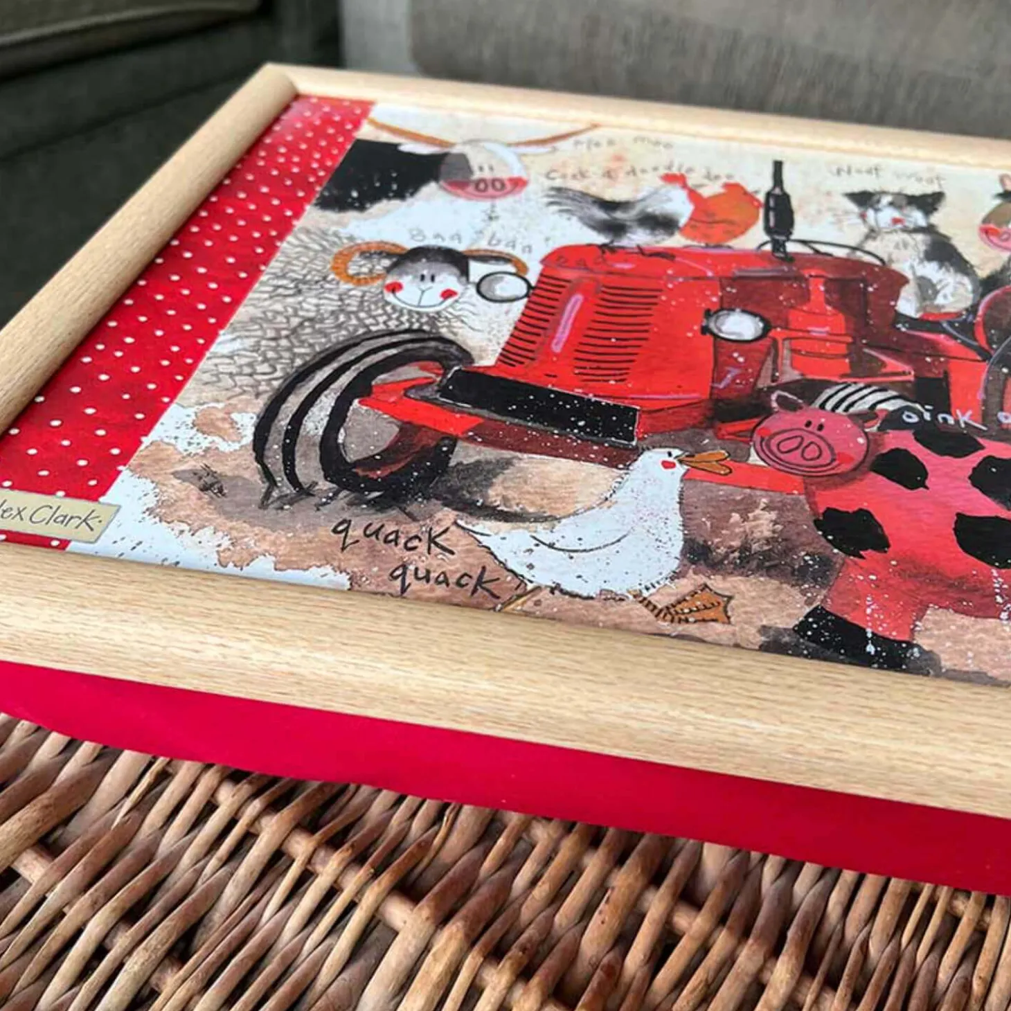 Alex Clark Lap Tray - Big Red