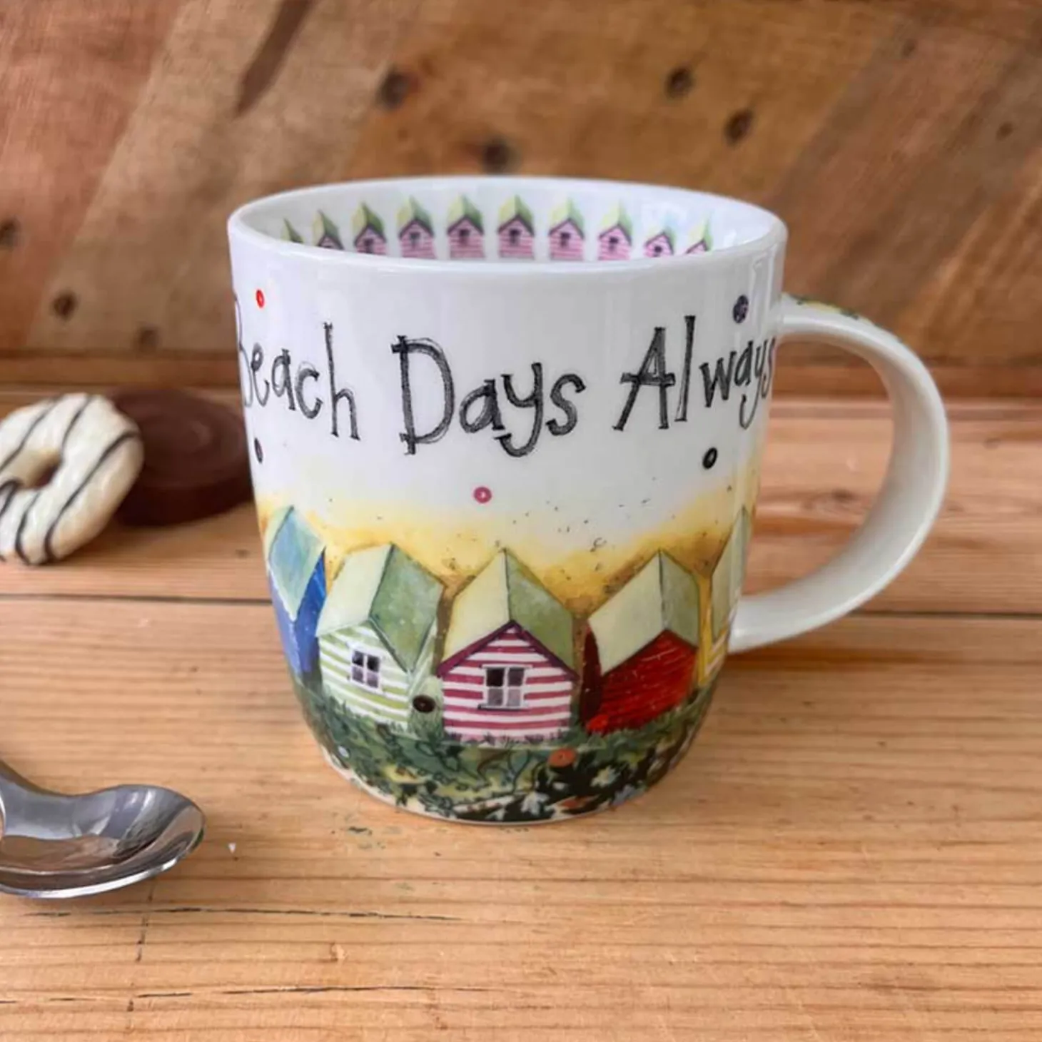 Alex Clark 400ml Mug - Beach Huts
