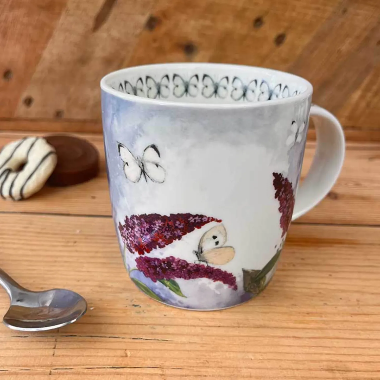 Alex Clark 400ml Mug - Butterflies & Buddleia