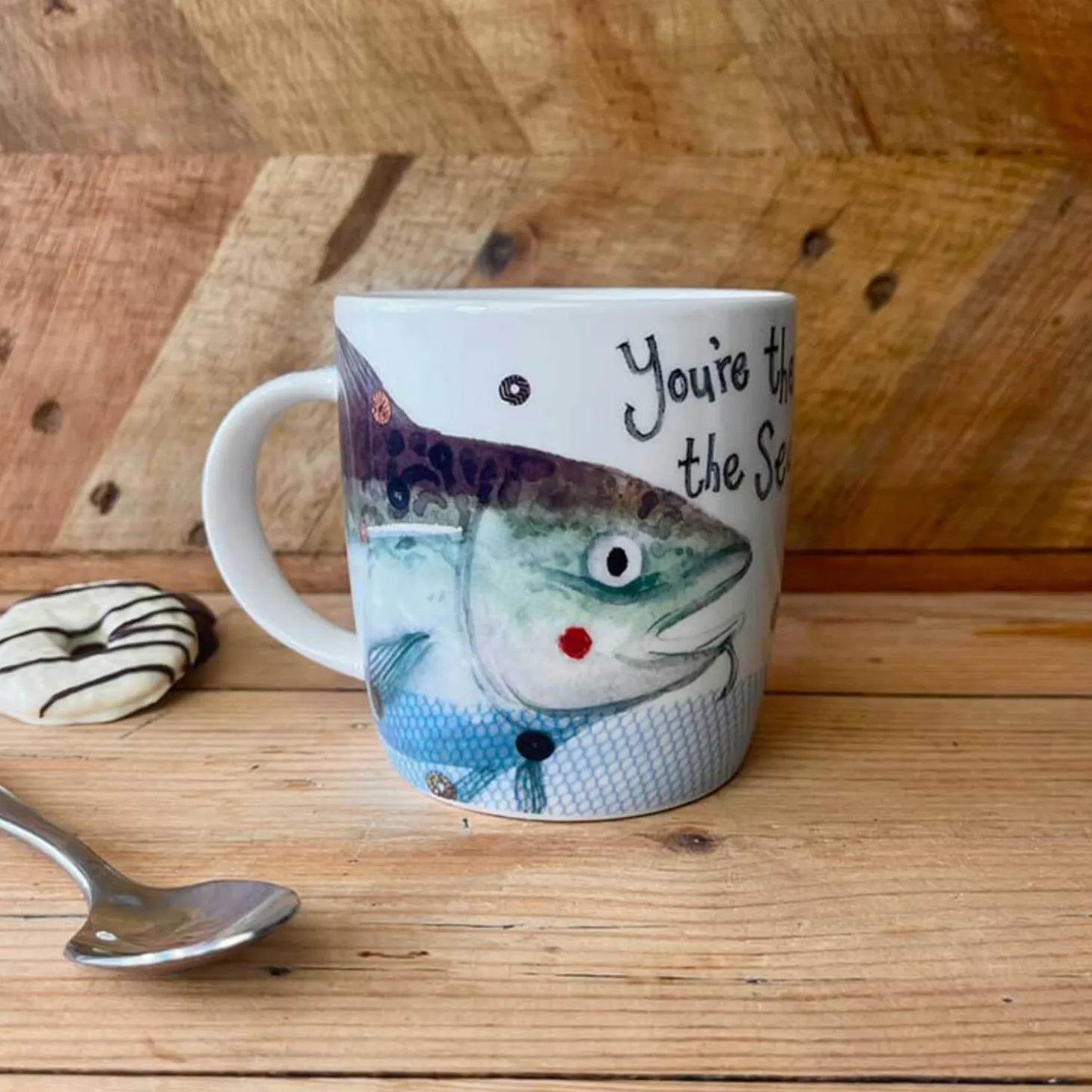Alex Clark 400ml Mug - Only Fish In The Sea