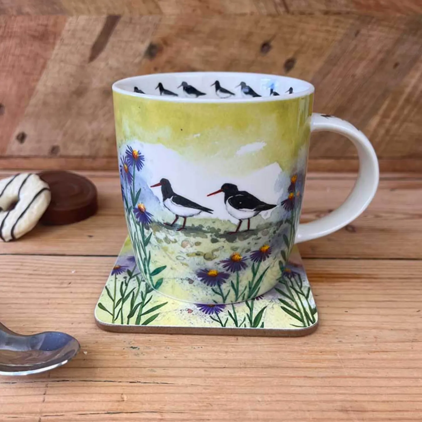Alex Clark 400ml Mug - Oystercatchers