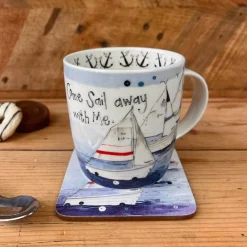Alex Clark 400ml Mug - Sailing Boats