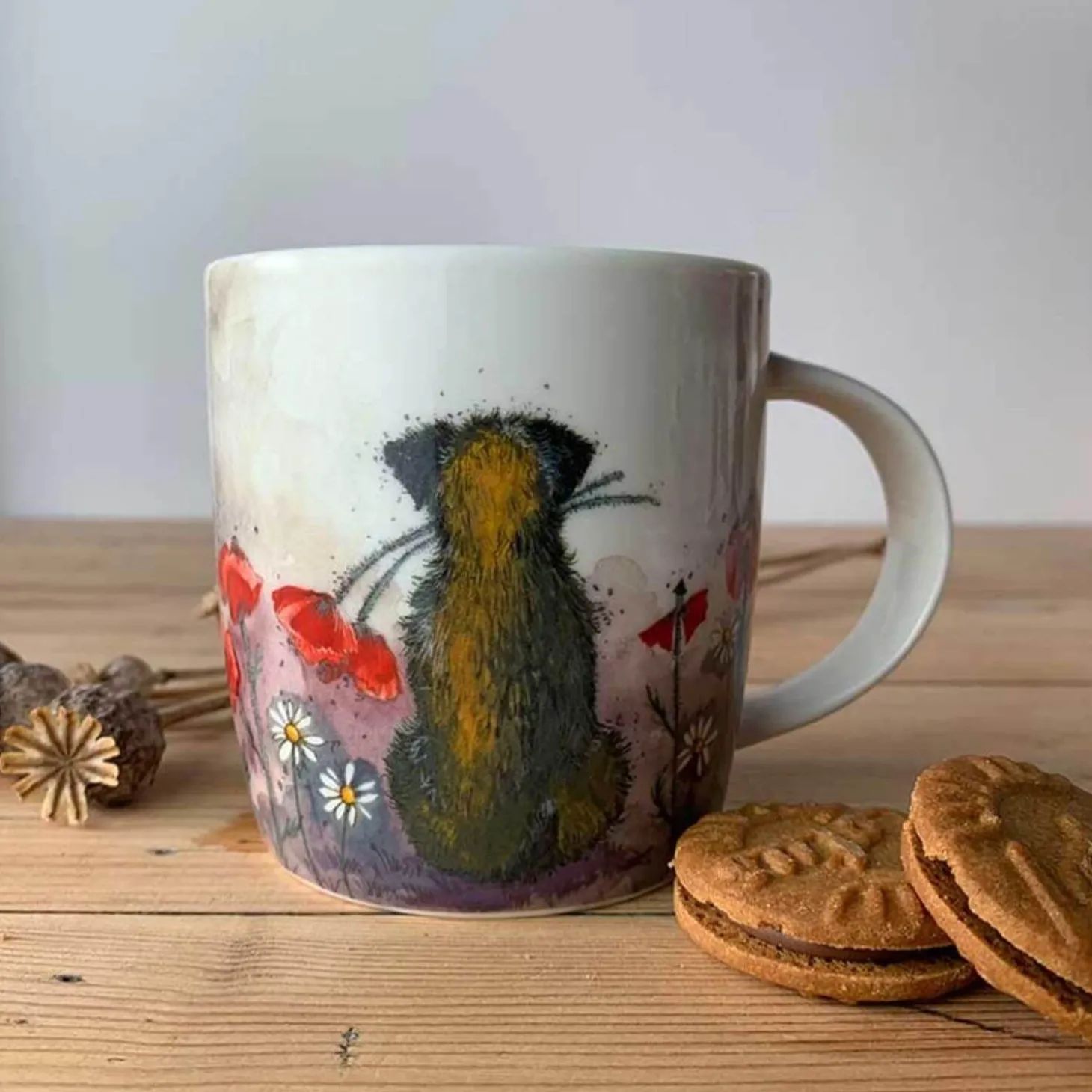 Alex Clark Mug - Border & Poppies
