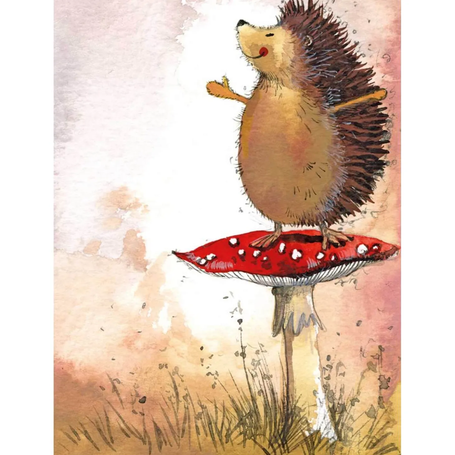 Alex Clark Small Chunky Notebook - Hedgehog & Toadstool