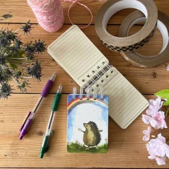 Alex Clark Small Spiral Bound Notepad - Hedgehug