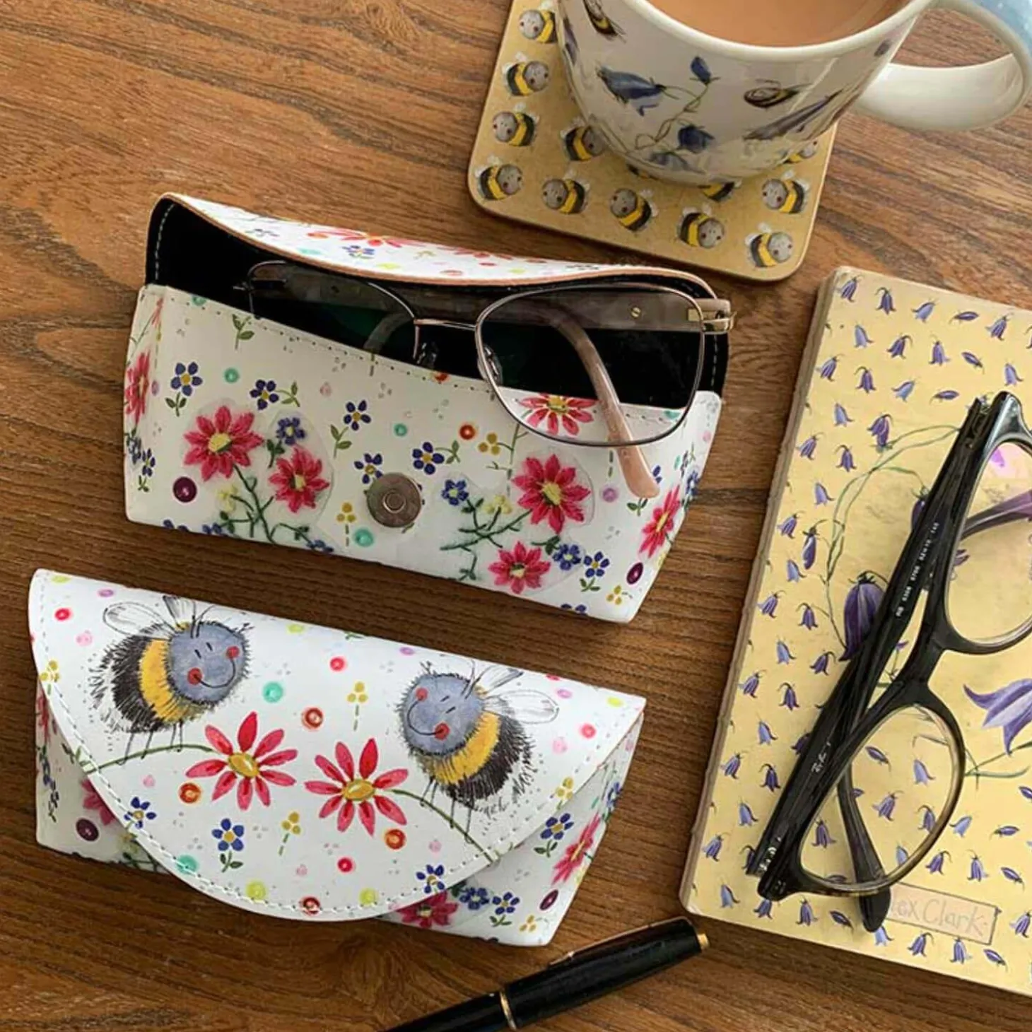 Alex Clark Spectacle Case - Bees & Flowers