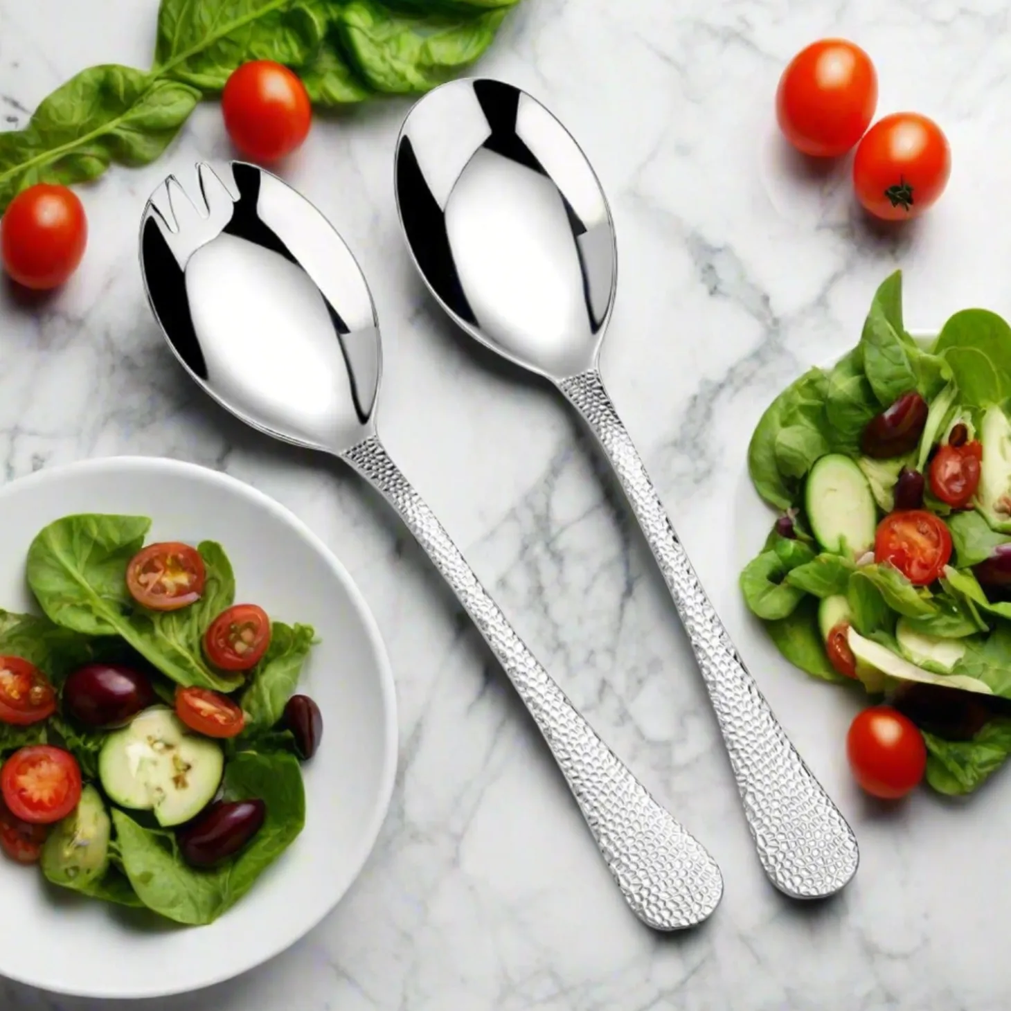 Arthur Price Avalon Stainless Steel Fork & Spoon Salad Serving Set