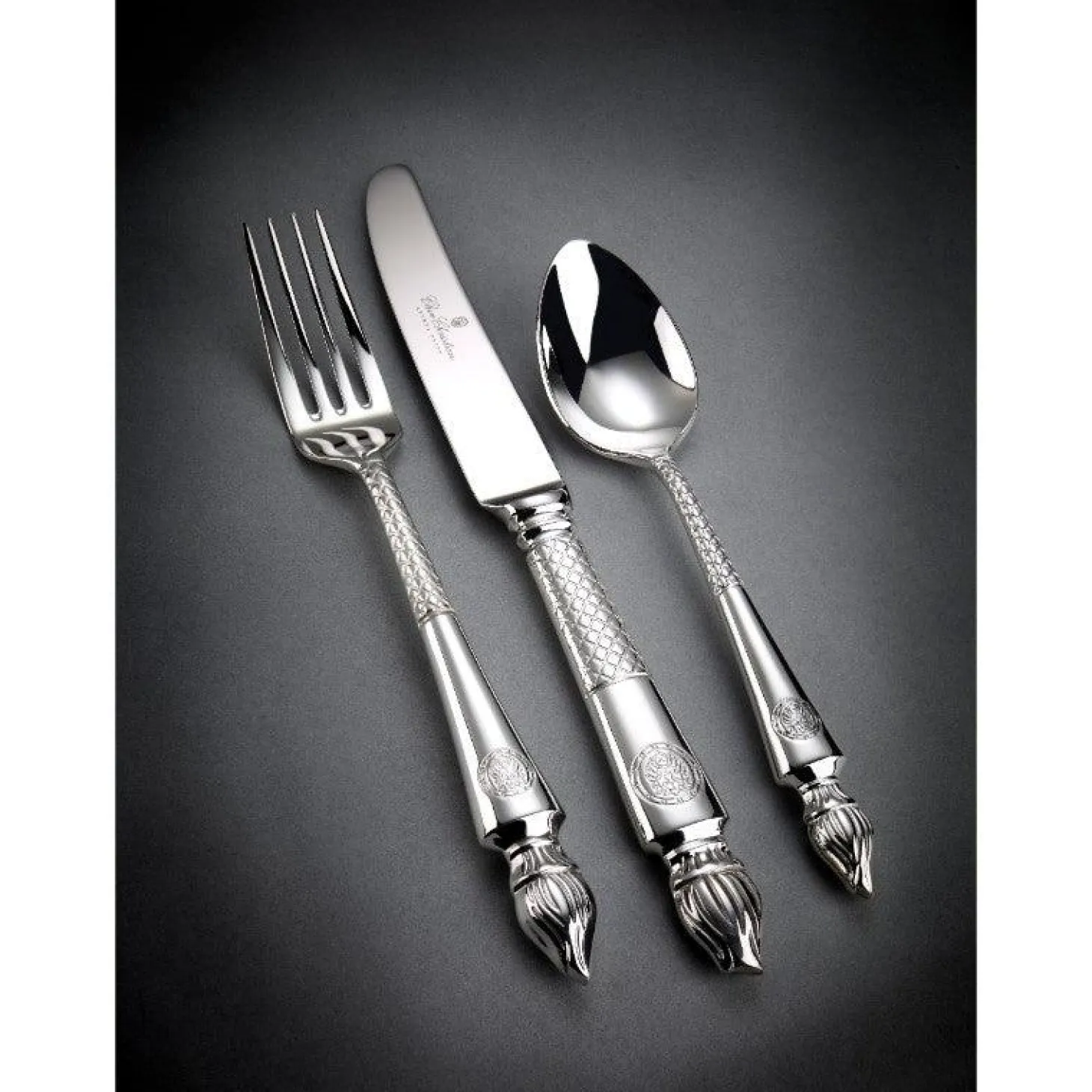 Arthur Price Clive Christian Empire Flame All Silver Fish Fork