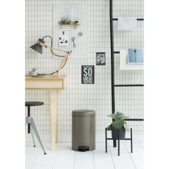 Brabantia NewIcon 12 Litre Pedal Bin - Platinum