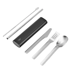 Chilly's 4-Piece Stainless Steel Cutlery Set - Abyss Black