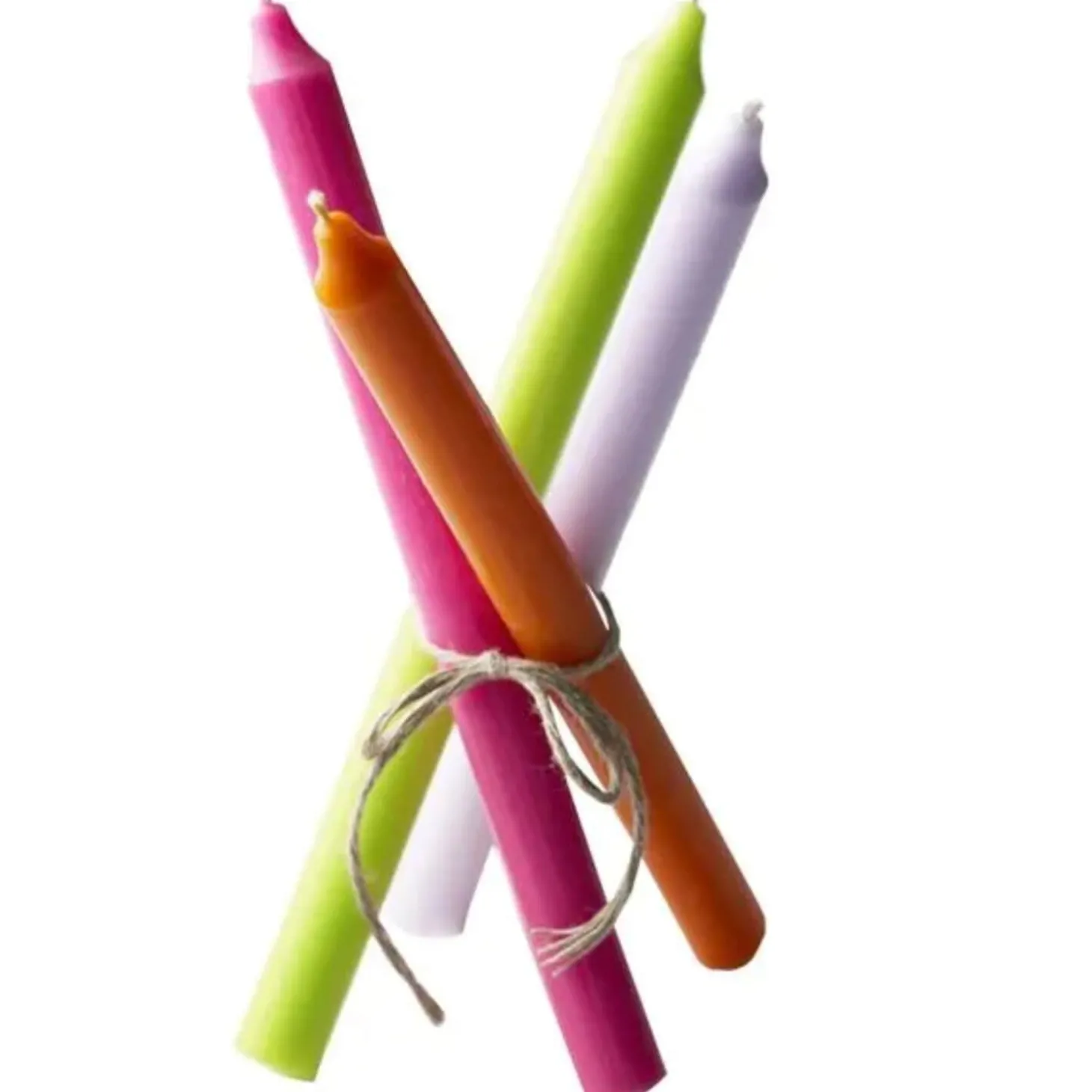 Cidex Rustic Tapered Candle - Dark Orange