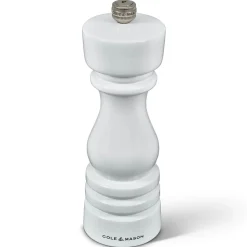 Cole & Mason London 18cm Beech Wood Pepper Mill - Gloss White