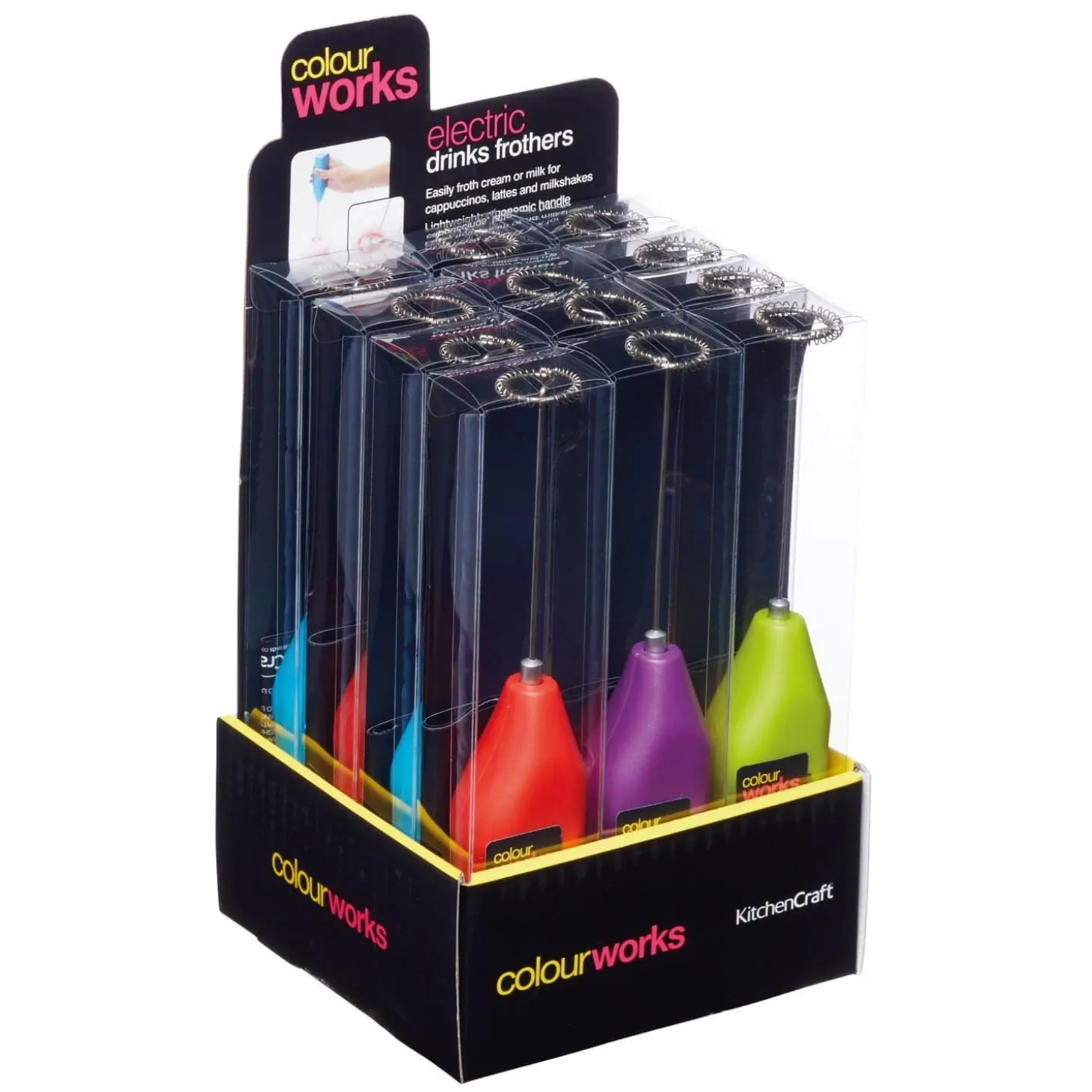 Colourworks Electric Milk Frothers - Assorted