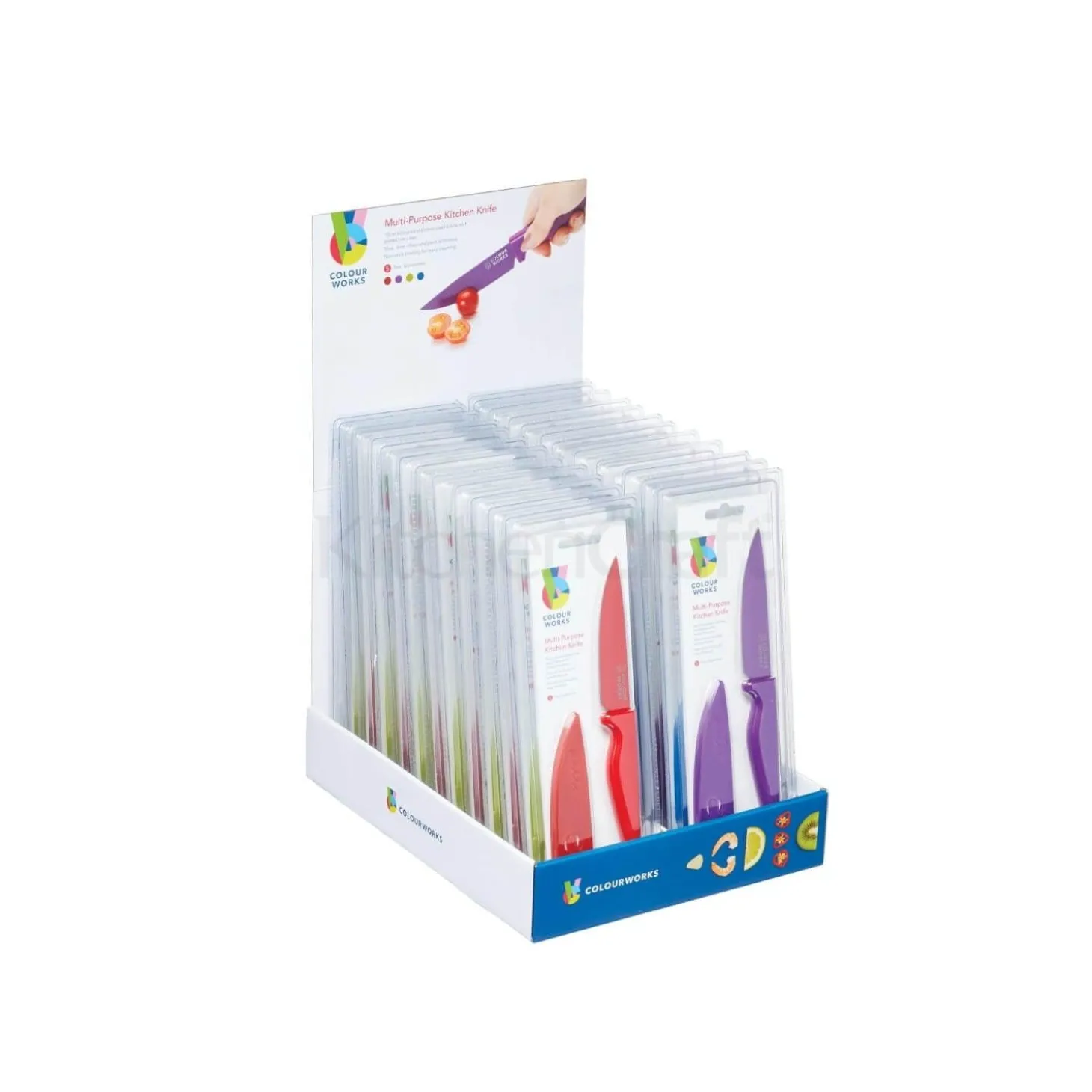 Colourworks Paring Knives With Protective Case - Assorted