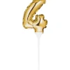 Creative Party No. 4 Self-Inflating Mini Balloon Cake Topper - Gold