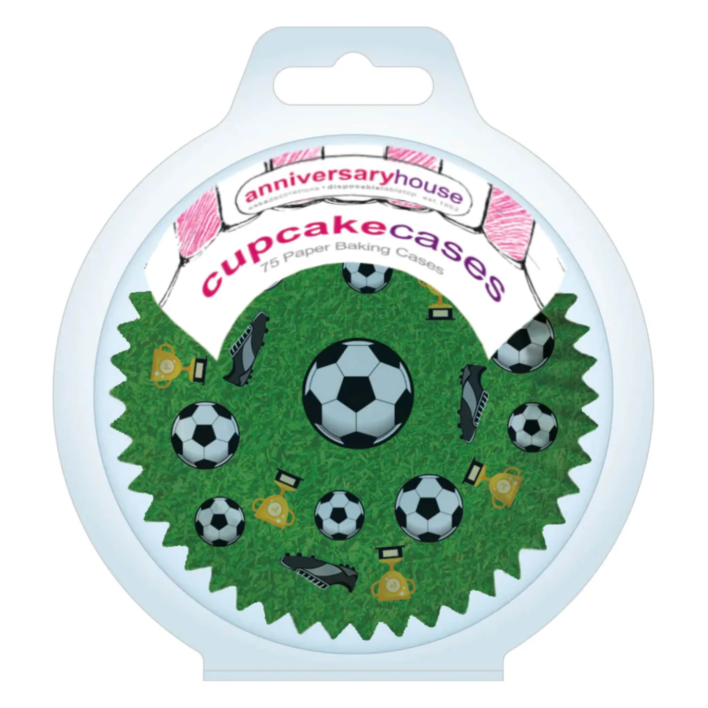 Creative Party 75 Pack Cupcake Cases - Football