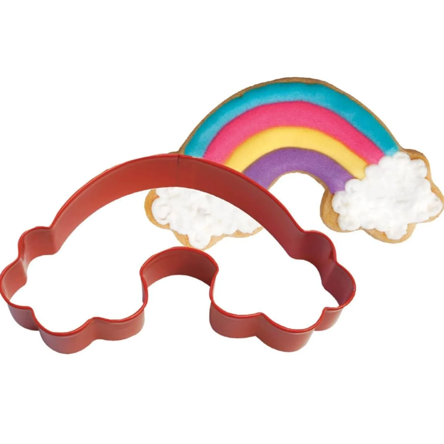 Creative Party Poly-Resin Coated Cookie Cutter Red - Rainbow