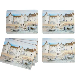 Creative Tops Set Of 6 Premium Placemats - Cornish Harbour