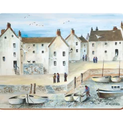Creative Tops Set Of 6 Premium Placemats - Cornish Harbour