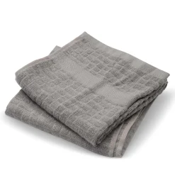 Cuisinart Pack of 2 Antimicrobial Professional Bamboo Sculpted Tea Towel - Light Grey