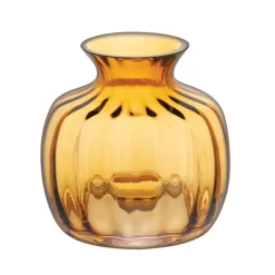 Dartington Handmade Cushion Small Vase - Amber