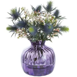 Dartington Handmade Cushion Small Vase - Amethyst