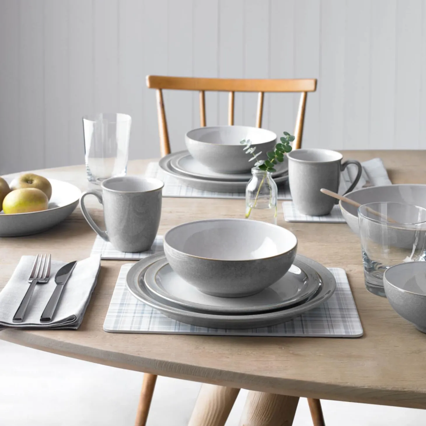 Denby Elements Light Grey Small Plate - 17.5cm