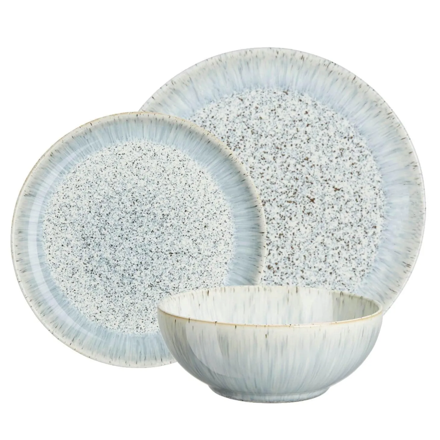 Denby Halo Speckle Coupe Dinner Set - 12 Piece