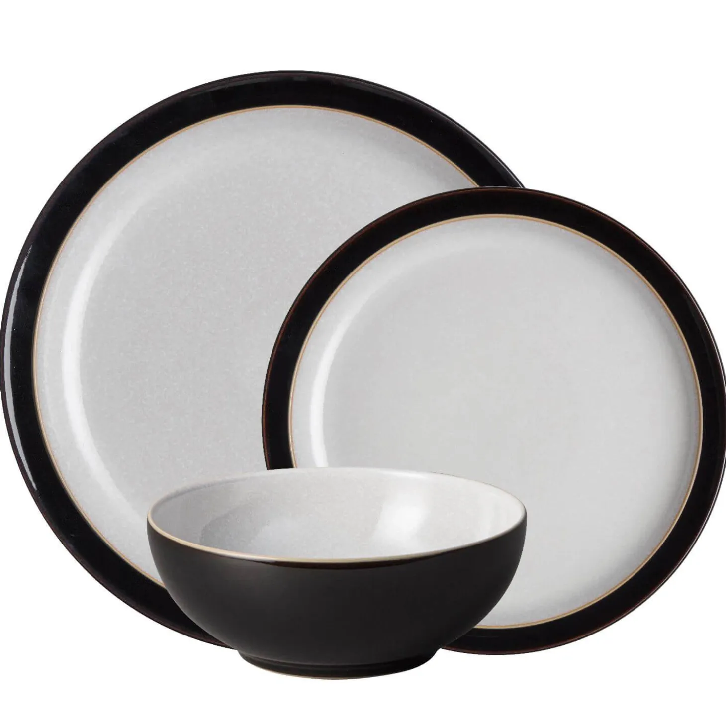 Denby 12 Piece Elements Dinner Set - Black