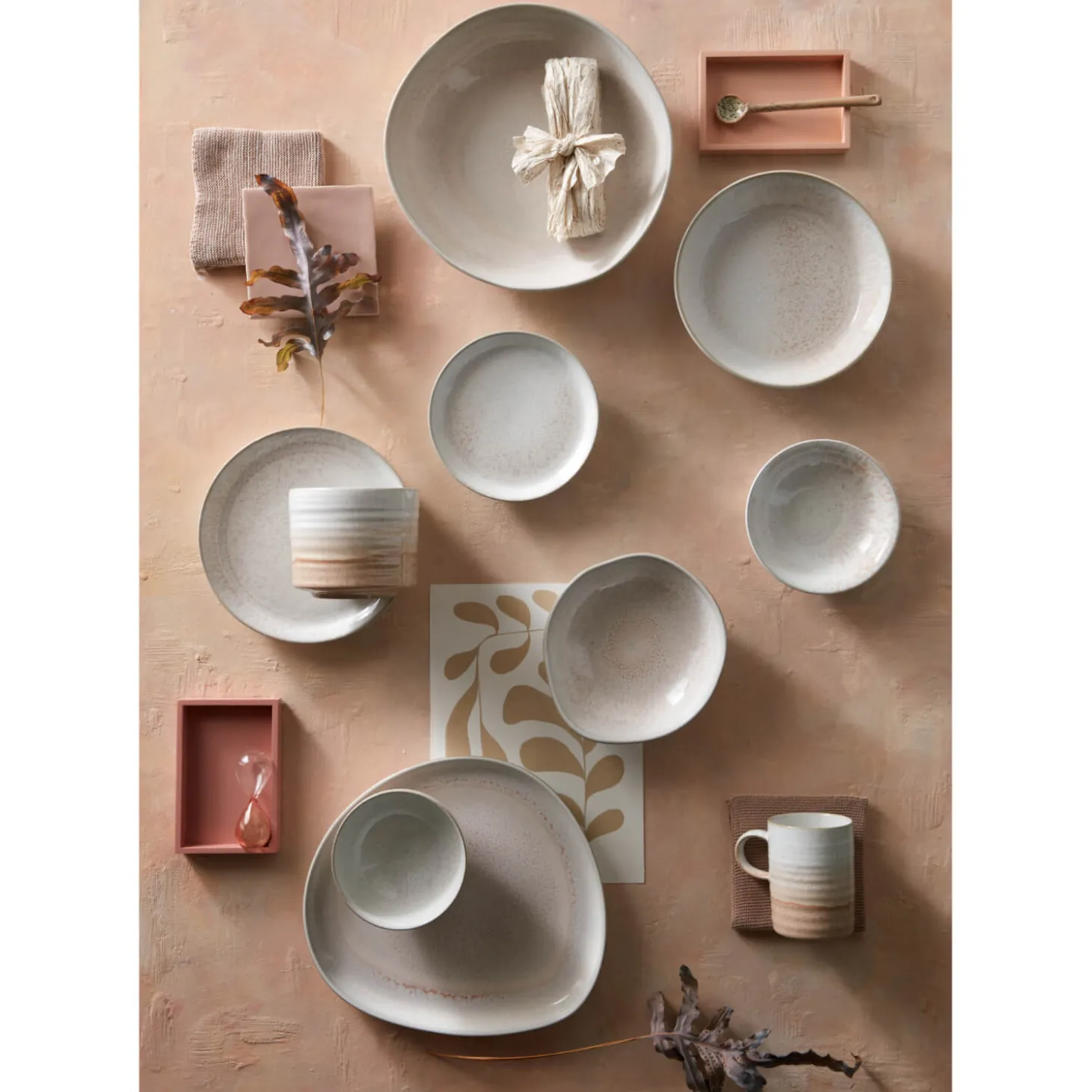 Denby Stoneware Kiln 370ml Ridged Mug - Coral