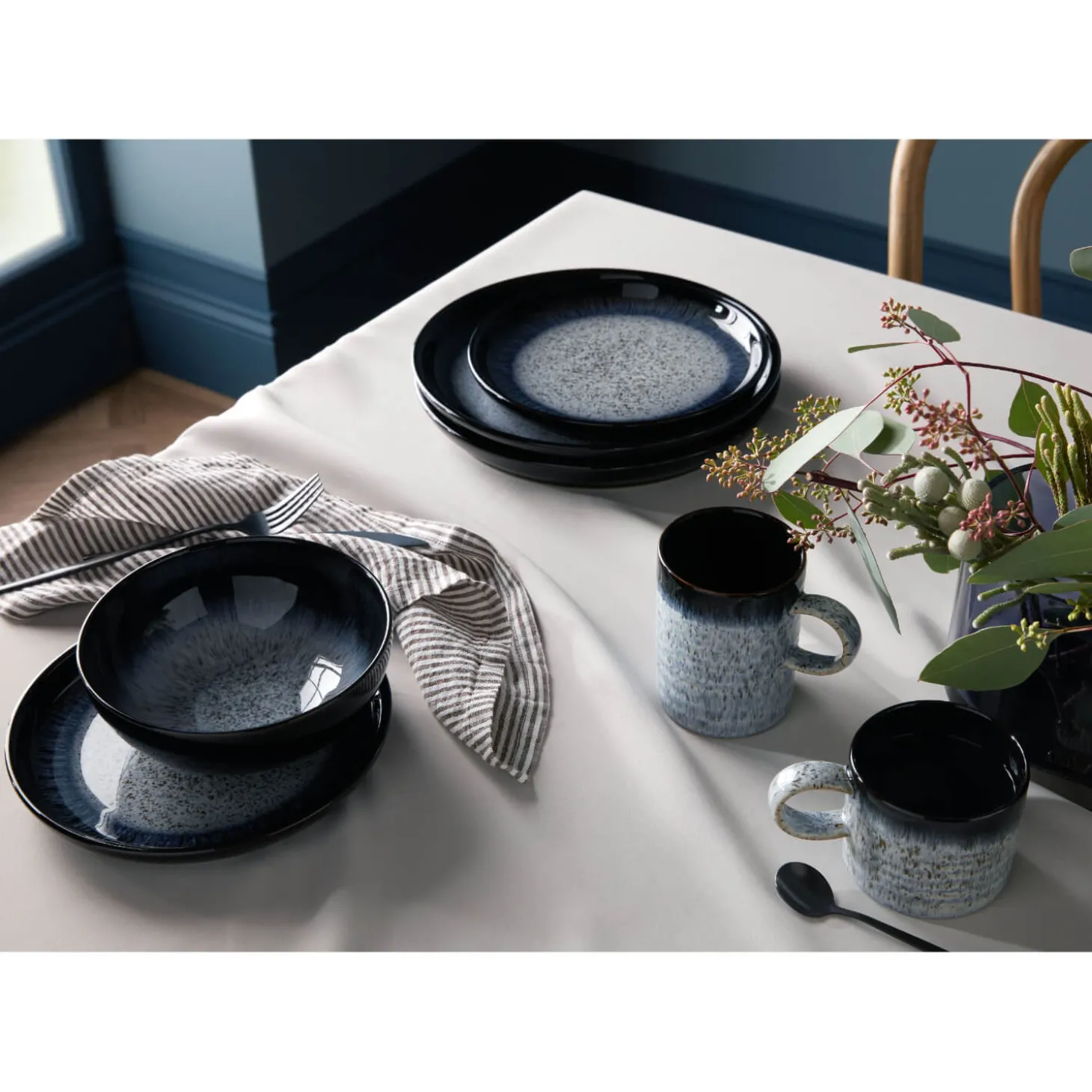 Denby Stoneware 410ml Ridged Mug - Halo