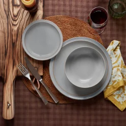 Denby Stoneware 12-Piece Dinnerware Set - Dove Grey