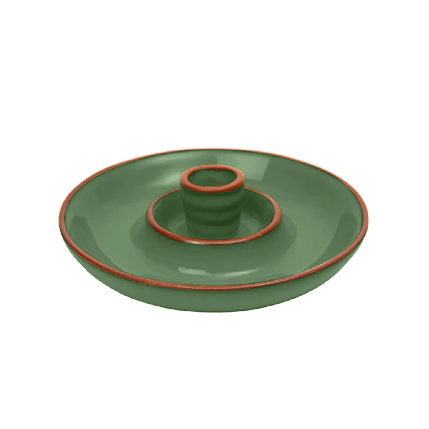 Dexam Sintra Glazed Terracotta Olive Dish - Green