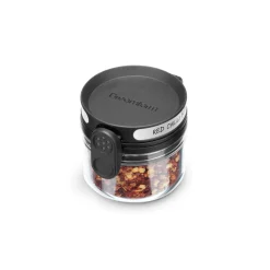 Dreamfarm Orlid Stackable Glass Jar with Double Lid - Black