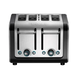 Dualit Architect 46505 4 Slot Toaster - Black & Brushed Stainless Steel