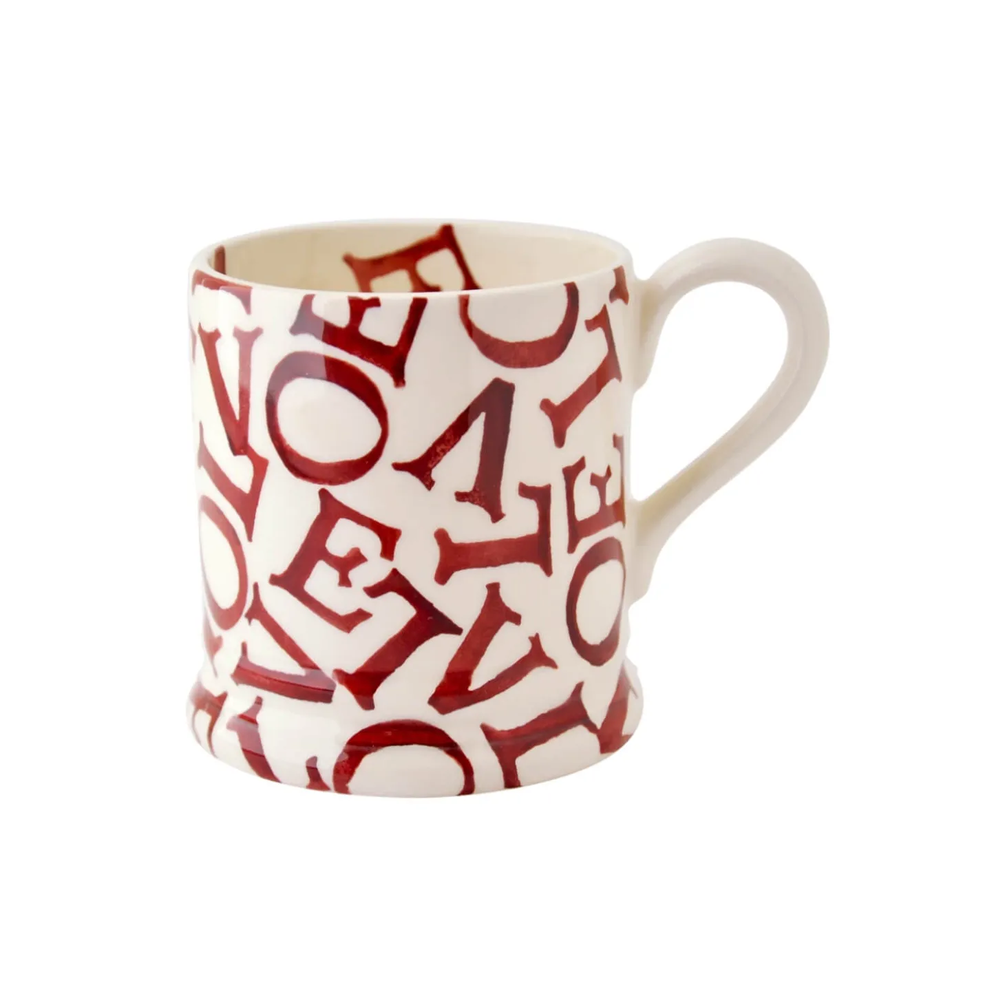 Emma Bridgewater Half Pint Mug - L.O.V.E - Polka Red