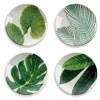 Epicurean Amazon Floral Set of 4 Melamine Side Plates