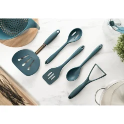 Fusion Twist Silicone Solid Spoon - Blue