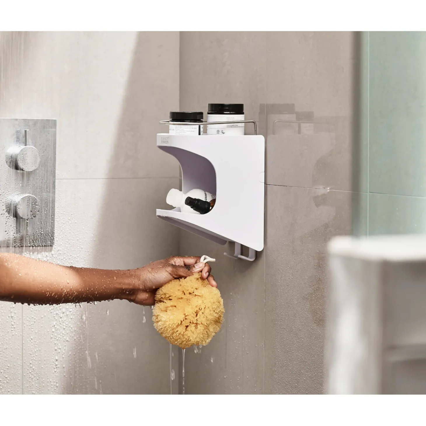 Joseph Joseph Capsule 2 Tier Shower Shelf - White