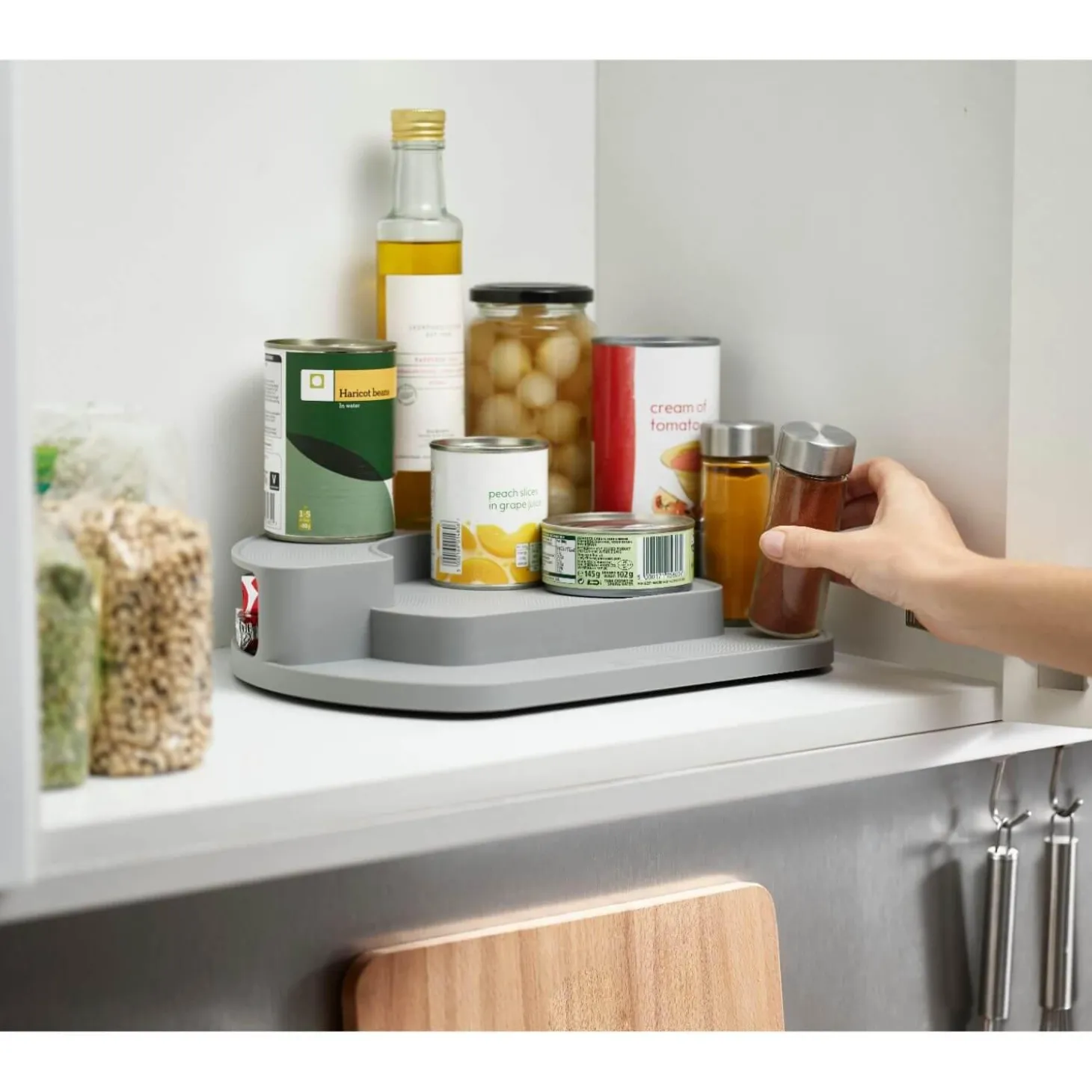 Joseph Joseph Cupboard Store Rotating Organsier - Grey