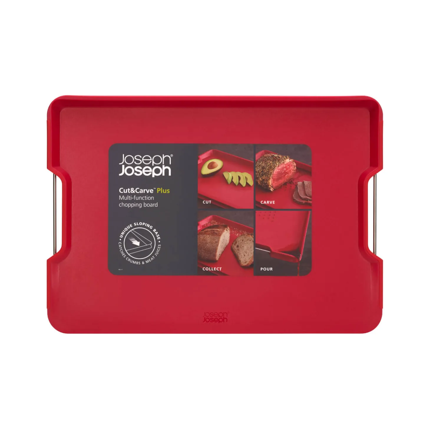 Joseph Joseph Cut&Carve Plus Multifunction Large Chopping Board - Red