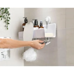 Joseph Joseph EasyStore Large Shower Shelf With Mirror