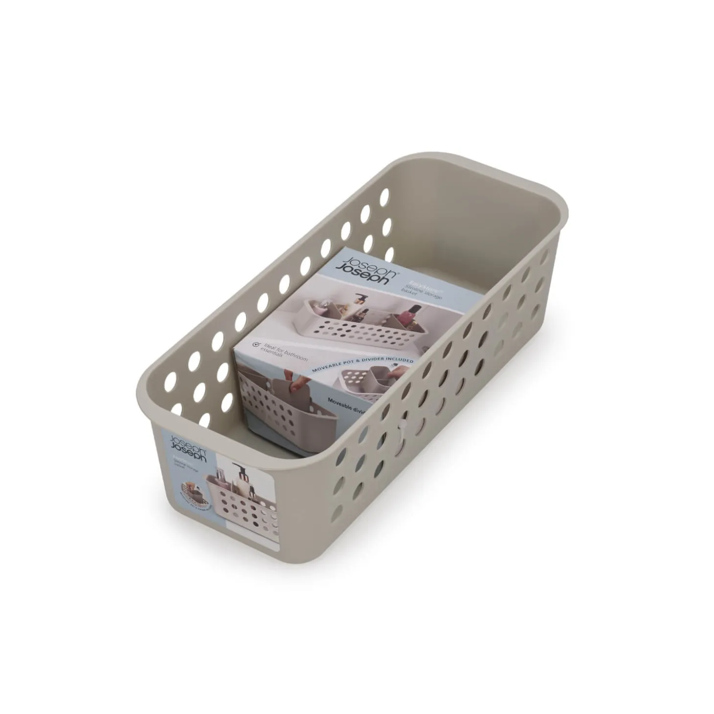 Joseph Joseph EasyStore Slimline Bathroom Storage Basket - Ecru