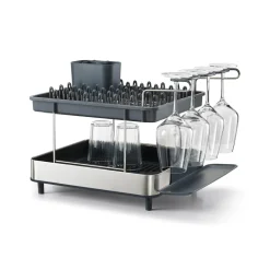 Joseph Joseph Excel 2-Tier Steel Dish Rack - Grey