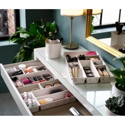Joseph Joseph Viva 7-Piece Make-Up Drawer Organiser Set - Shell