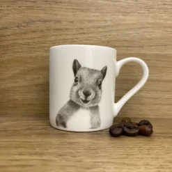 Katherine Sheard Fine China Espresso Mug - Skittles Squirrel